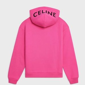 Celine pink logo hoodie